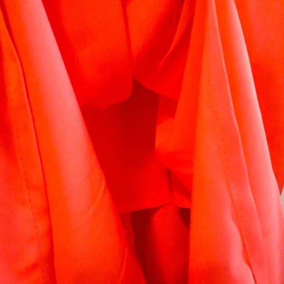 Few Moda New York Red Evening V Neck Midi Dress - Picture 6 of 11